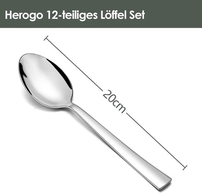 Herogo Edelstahl Suppenlöffel Set 12 Stück 20cm Haus