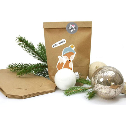 Adventskalender Tüten Set Selbstbefüllbare Weihnachtstüten