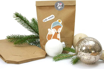 Adventskalender Tüten Set Selbstbefüllbare Weihnachtstüten