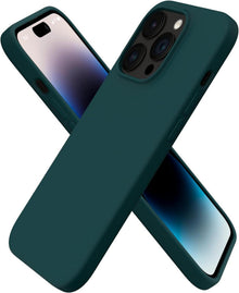 iPhone 14 Pro Hülle 6,1 Zoll, Silikon Case Voller Schutz Olivgrün