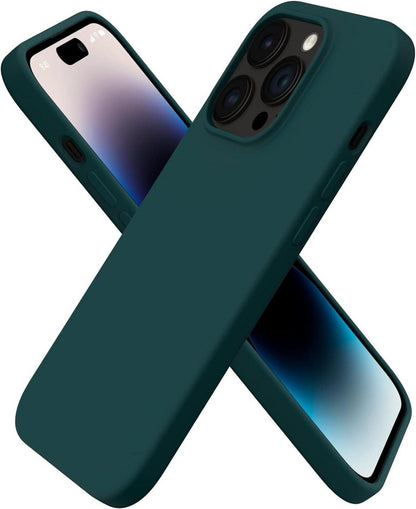 iPhone 14 Pro Hülle 6,1 Zoll, Silikon Case Voller Schutz Olivgrün