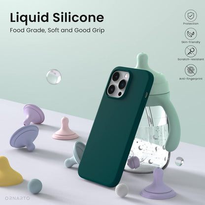 iPhone 14 Pro Hülle 6,1 Zoll, Silikon Case Voller Schutz Olivgrün
