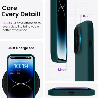 Silikon Hülle iPhone 14 Pro 6,1 Zoll 2022 Flüssig Schutz Olivgrün