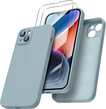 iPhone 14 Plus Hülle 6,7 Zoll 2022, 2 x Screen Schutzfolien, Mintgrün