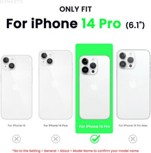 iPhone 14 Pro Hülle 6,1 Zoll 2022 Silikon Piniengrün + 2x