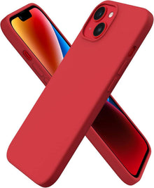 iPhone 14 Silikonhülle Flüssig Silikon Schutzhülle 6,1 Zoll Rot