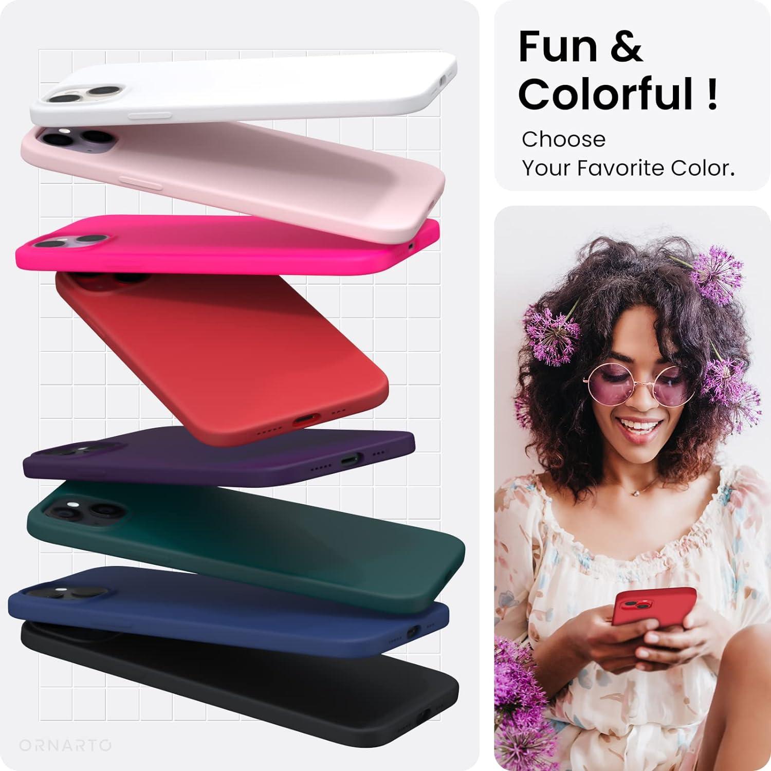 iPhone 14 Hülle 6,1 Zoll 2022 Silikon Case Ultra Dünn Voller Schutz Flüssig Silikon Rot