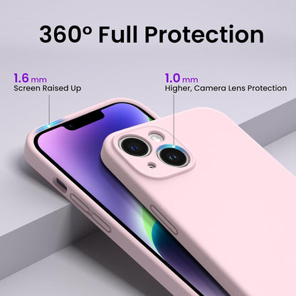 ORNARTO iPhone 14 Plus Hülle 6,7 Zoll mit Screen Protector Silikon Gel Case