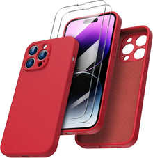 iPhone 14 Pro Max Hülle 6,7 Zoll 2022 mit Screen Schutzfolien Rot