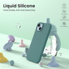 iPhone 14 Plus Silikonhülle Flüssig Piniengrün Schutz 6,7 Zoll