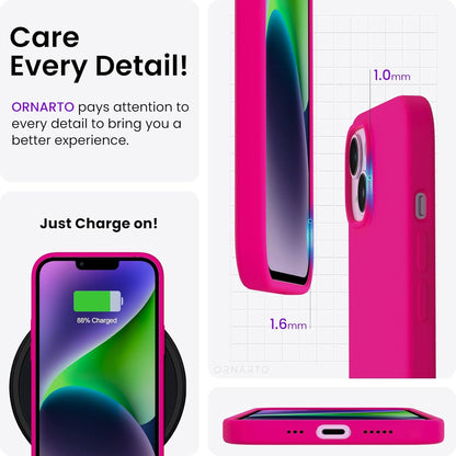 iPhone 14 Hülle 6,1 Zoll 2022 Silikon Case Voller Schutz Ultra Dünn Leuchtend