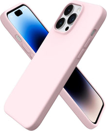 iPhone 14 Pro Max Silikonhülle 6,7 Zoll Flüssig Dünn Schwarz