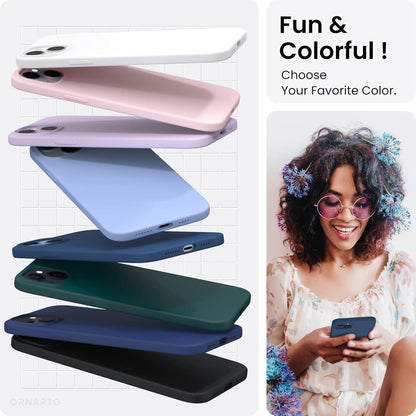 ORNARTO iPhone 14 Plus 6,7 Zoll Silikonhülle Navy Blau 2022 Schutz