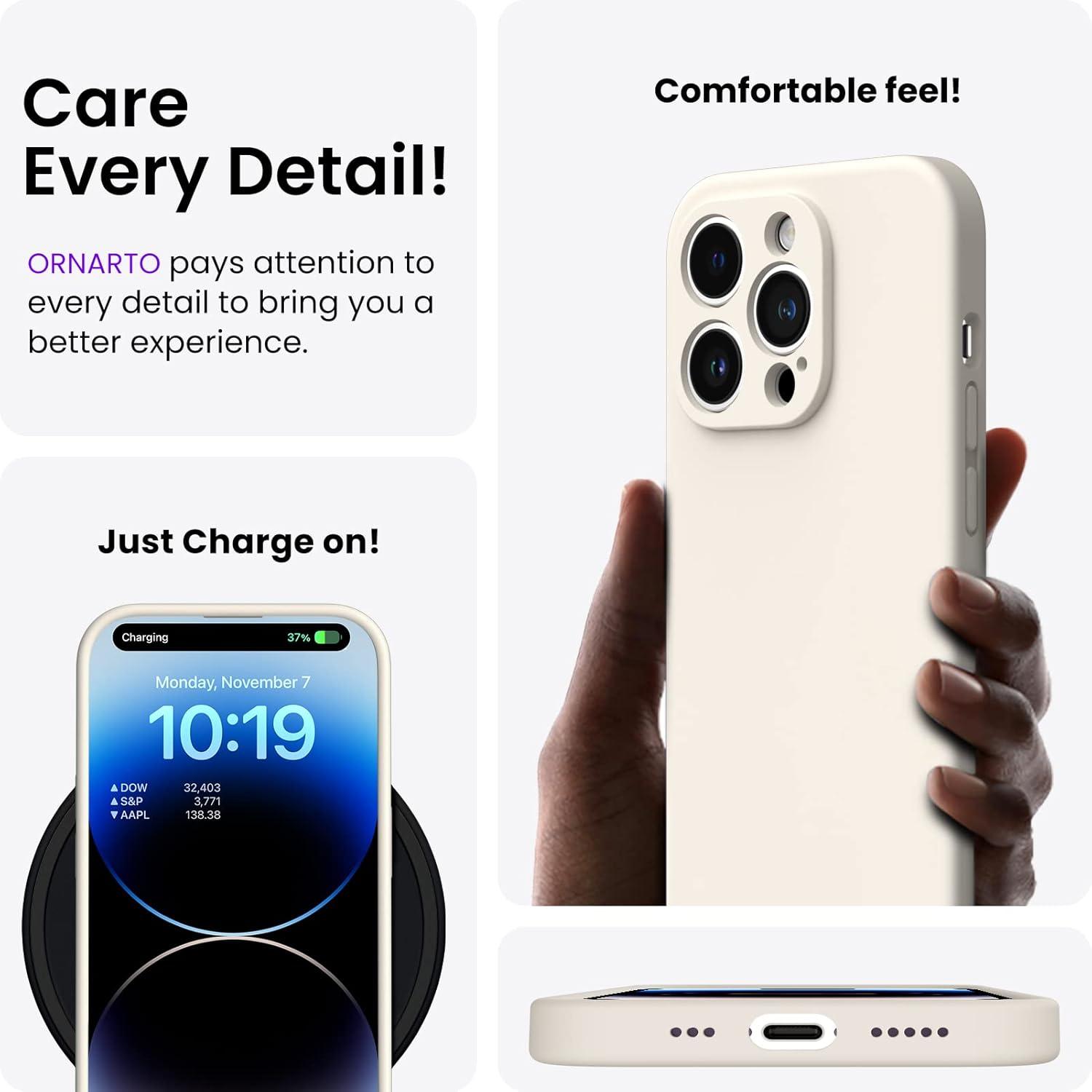 iPhone 14 Pro Max Hülle 6,7 Zoll 2022 mit 2 Schutzfolien Silikon Case Rundumschutz