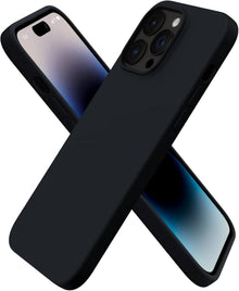 Silikonhülle für iPhone 14 Pro Max 6,7 Zoll Flüssig Schwarz