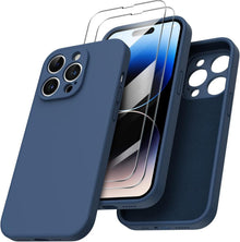 iPhone 14 Pro Hülle 6,1 Zoll 2022 mit Screen Schutzfolien - Dunkelblau