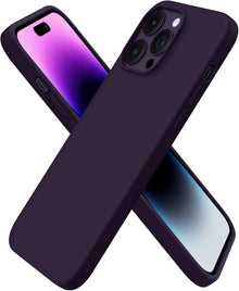 iPhone 14 Pro Max Silikonhülle Flüssig 6,7 Zoll Schutz Holunder