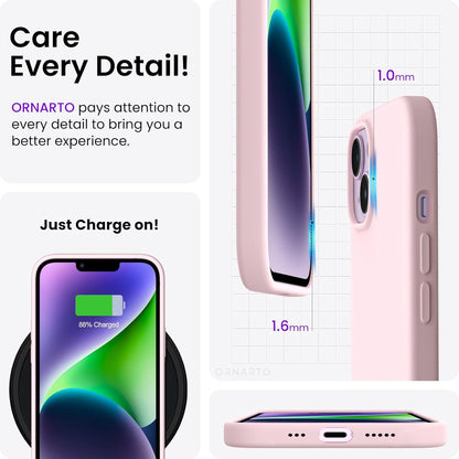 iPhone 14 Hülle 6,1 Zoll 2022 - Silikon Case - Voller Schutz - Flüssig