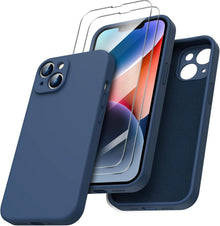 iPhone 14 Hülle 6,1 Zoll 2022 mit Schutzfolie und Silikon Case