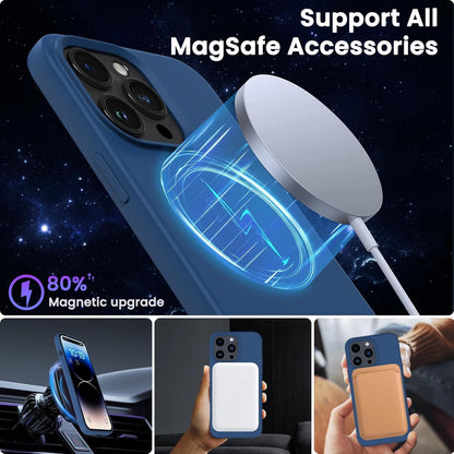 Magnetische Silikonhülle für iPhone 14 Pro Max 6,7 Zoll
