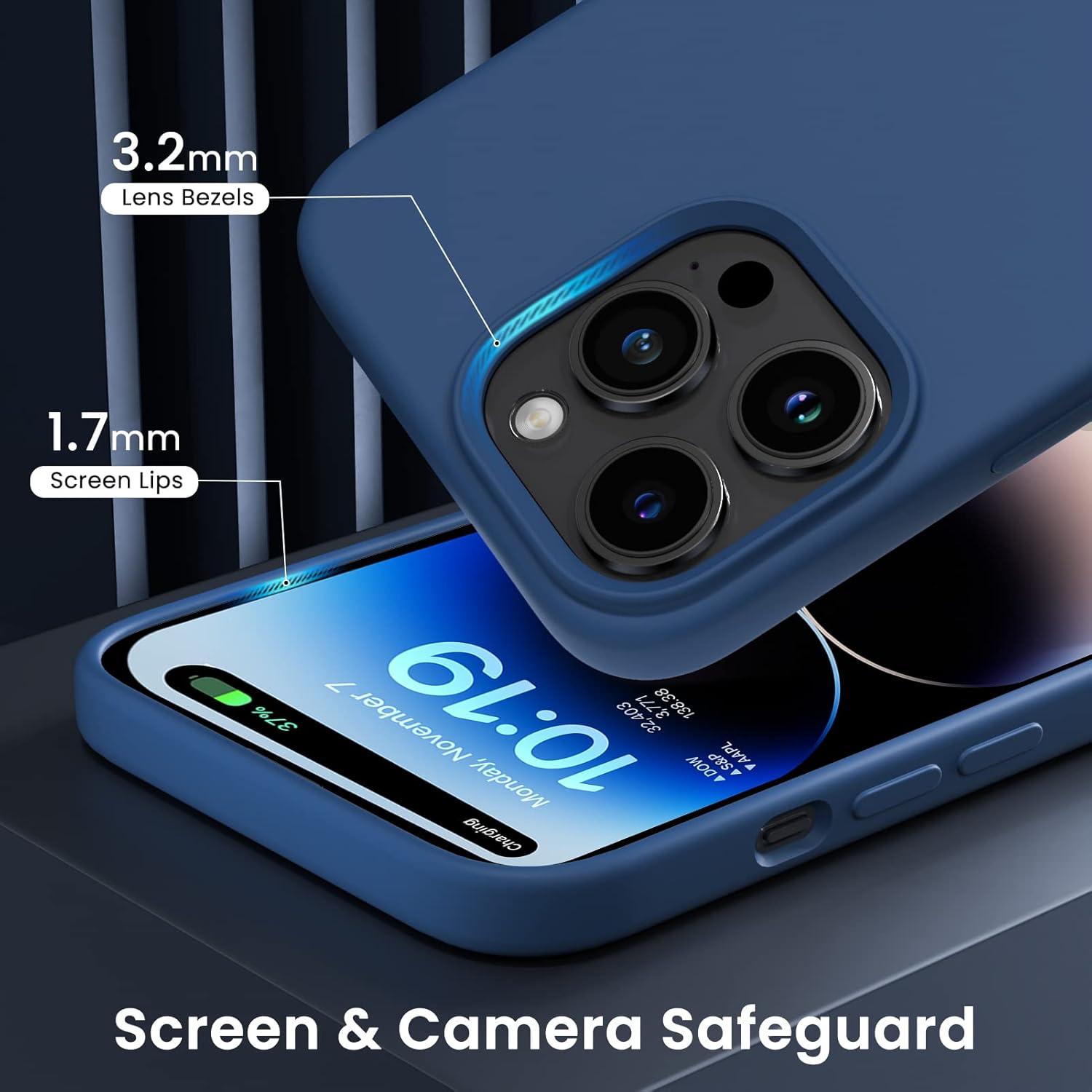 ORNARTO Magnetische iPhone 14 Pro Max Hülle 6,7 Zoll 2022 Silikon Case MagSafe