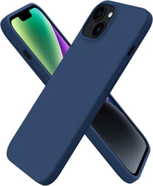 Silikon Case für iPhone 14 Hülle 6,1 Zoll Flüssiges Silikon Sturmblau
