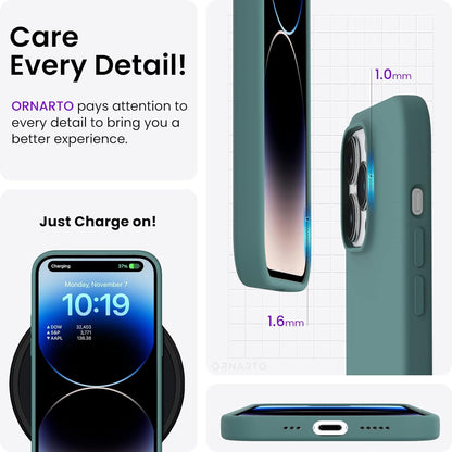 Silikon Case Hülle für iPhone 14 Pro 6,1 Zoll 2022 Grün Schutz