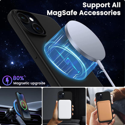 Magnetische Silikonhülle für iPhone 14 Plus 6,1 Zoll MagSafe-Schutz
