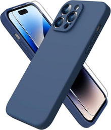 ACRONIX iPhone 14 Pro Max Hülle + Panzerglas Marineblau