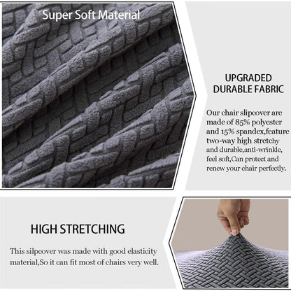 Stretch Stuhlhussen Set Dunkelgrau - Universal Passform