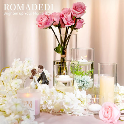 Windlichter Glas 30er Set, 3 Größen, für Kerzen & Blumen