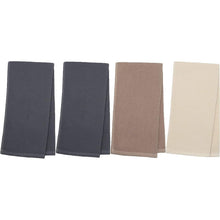 Geschirrtücher Baumwolle 4er-Pack 33x74 cm Grau Beige Braun