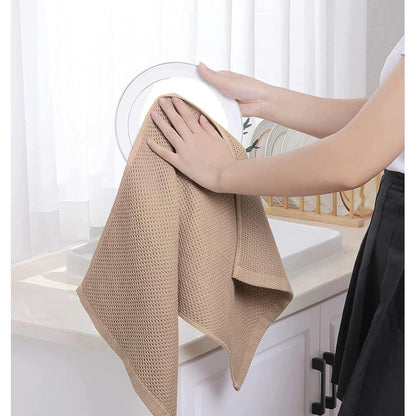 Geschirrtücher Baumwolle 4er-Pack 33x74 cm Grau Beige Braun