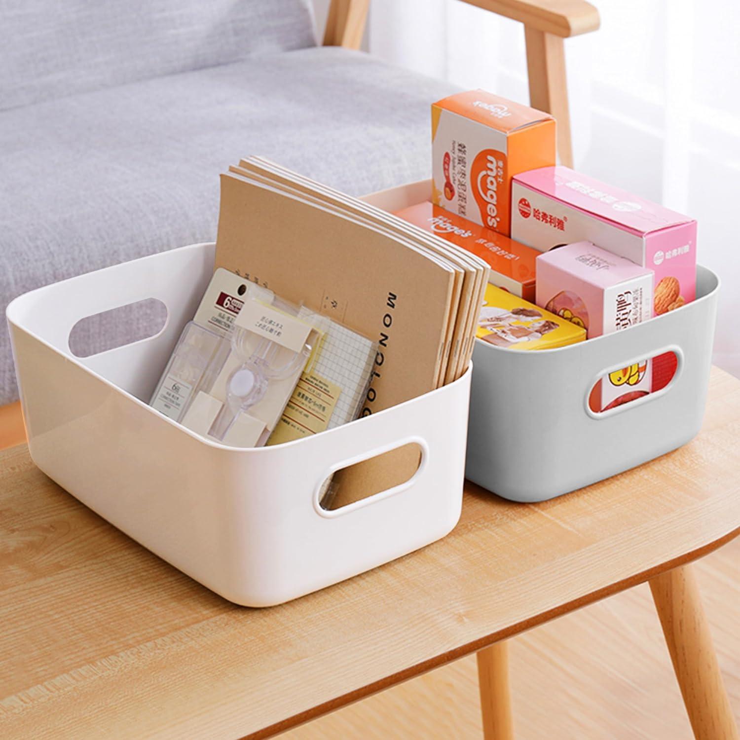 10er Set Aufbewahrungsboxen Kunststoffboxen mit Griffen 2 Größen