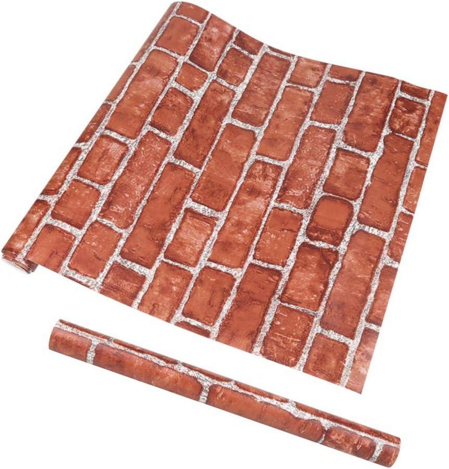 Selbstklebende Tapete Roter Backstein 44x1000cm - Dekorativ für Küche