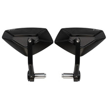 Motorrad Lenkerendenspiegel CNC schwarz, 360° drehbar