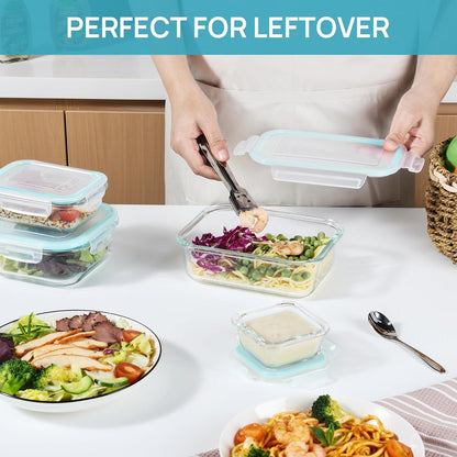 Glasbehälter Frischhaltedosen Meal Prep Boxen Mikrowellen 8er Set