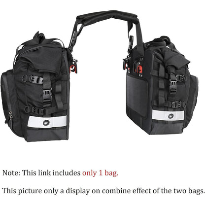 Motorrad-Satteltasche 20L wasserdicht mit Schnellverschluss Schwarz