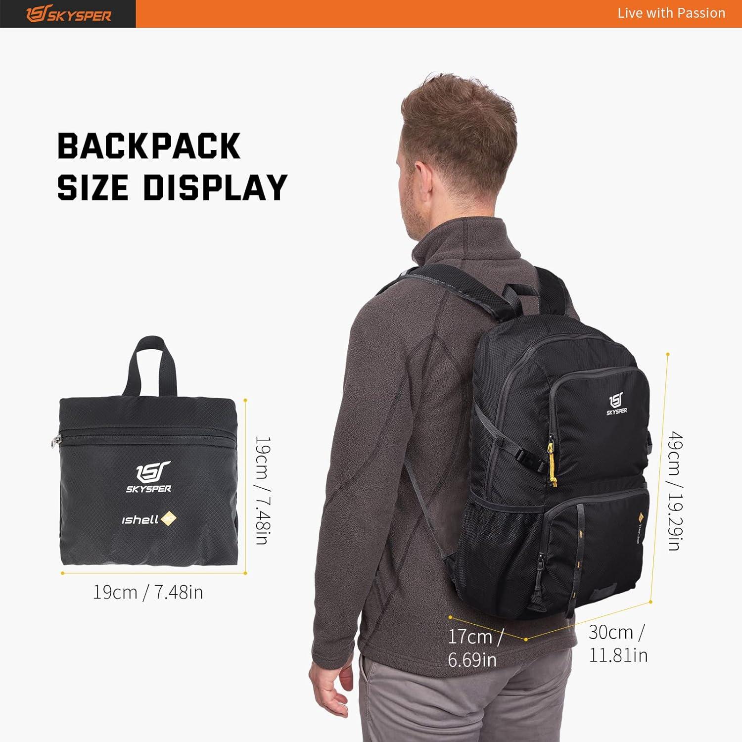 Ultraleichter Faltbarer Rucksack mit Nassfach wasserfest 30L