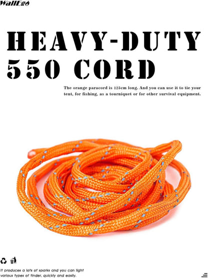 Feuerstahl Holzgriff Feuerstein Outdoor Survival Set Notfall Pfeife