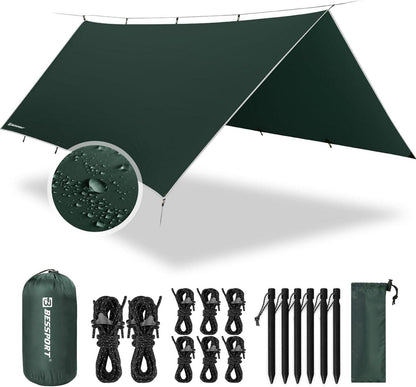 Camping Zeltplane Tarp Wasserdicht PU3000mm Hängematte Ösen
