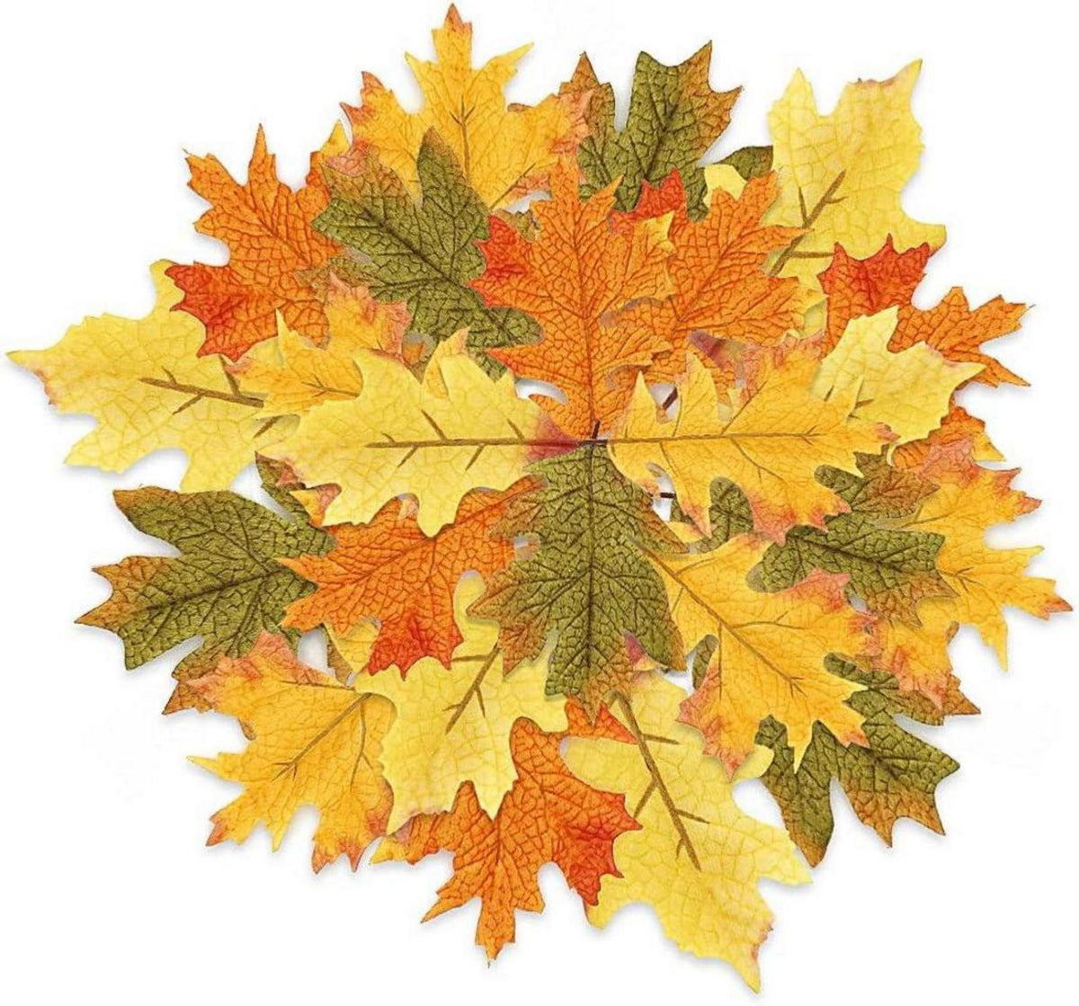 25 Stück künstliche Herbstahornblätter für Herbstdeko & Basteln