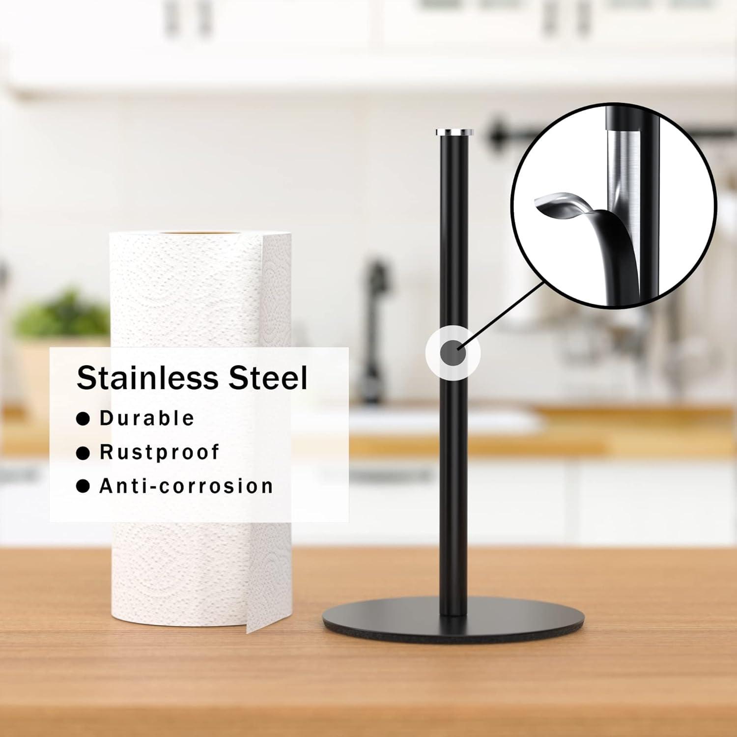 Küchenrollenhalter Schwarz Stehend für Standard Große Rollen