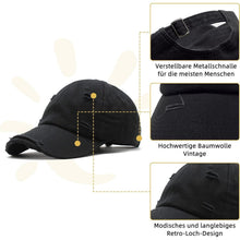 Durio Baseball Cap Damen Herren Vintage Baumwolle Verstellbar