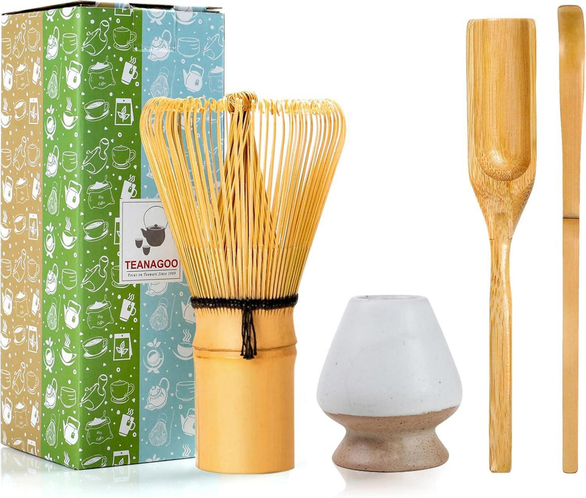 Japanisches Matcha-Zeremonie-Set mit Schneebesen und Zubehör