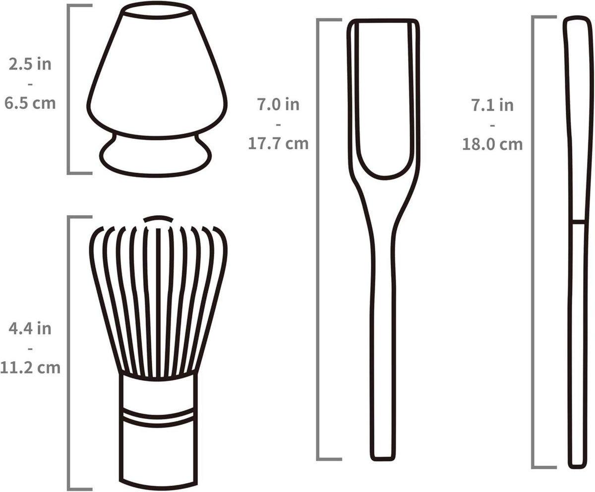 Matcha-Zeremonie-Set, Bambus-Schneebesen, traditionell, lebensmittelecht