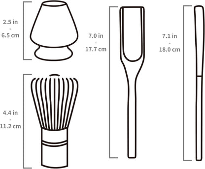 Matcha-Zeremonie-Set, Bambus-Schneebesen, traditionell, lebensmittelecht