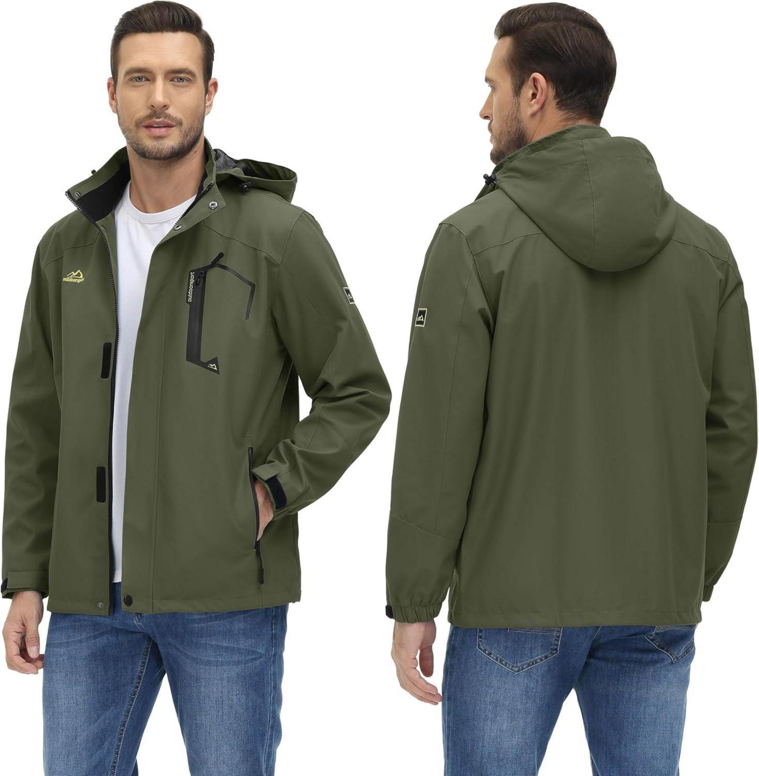 Herren Outdoorjacke Leicht Wasserabweisend Wanderjacke
