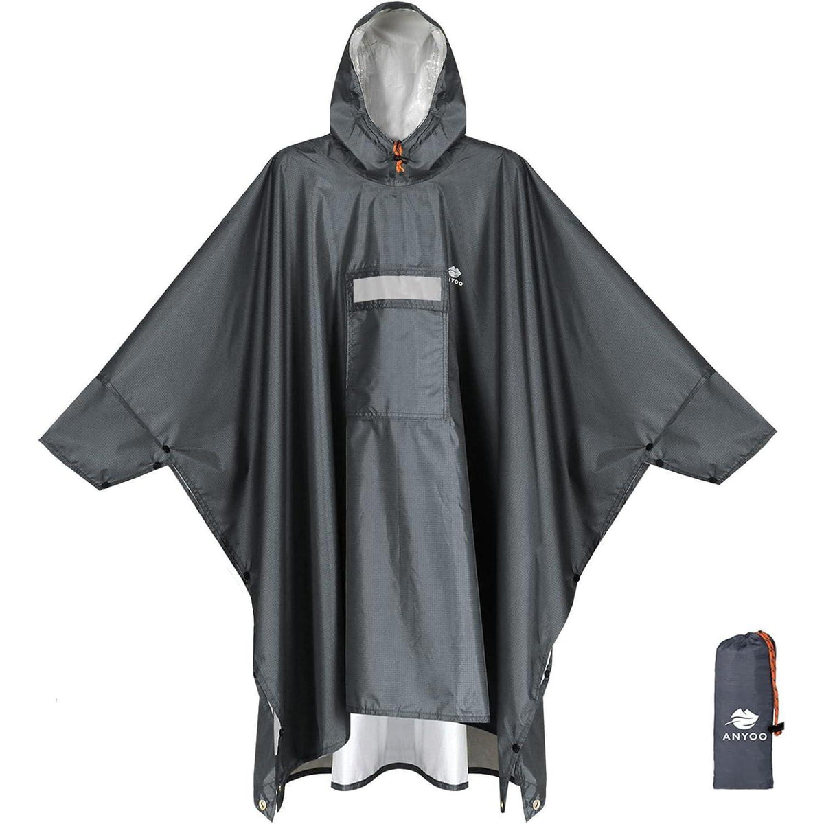 Leichter Wasserdichter Regenponcho mit Kapuze für Outdoor & Camping