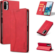 Schutzhülle mit Kartenfach für Xiaomi Redmi Note 10 4G in Rot